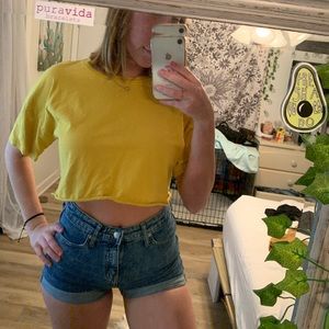 Yellow Crop top